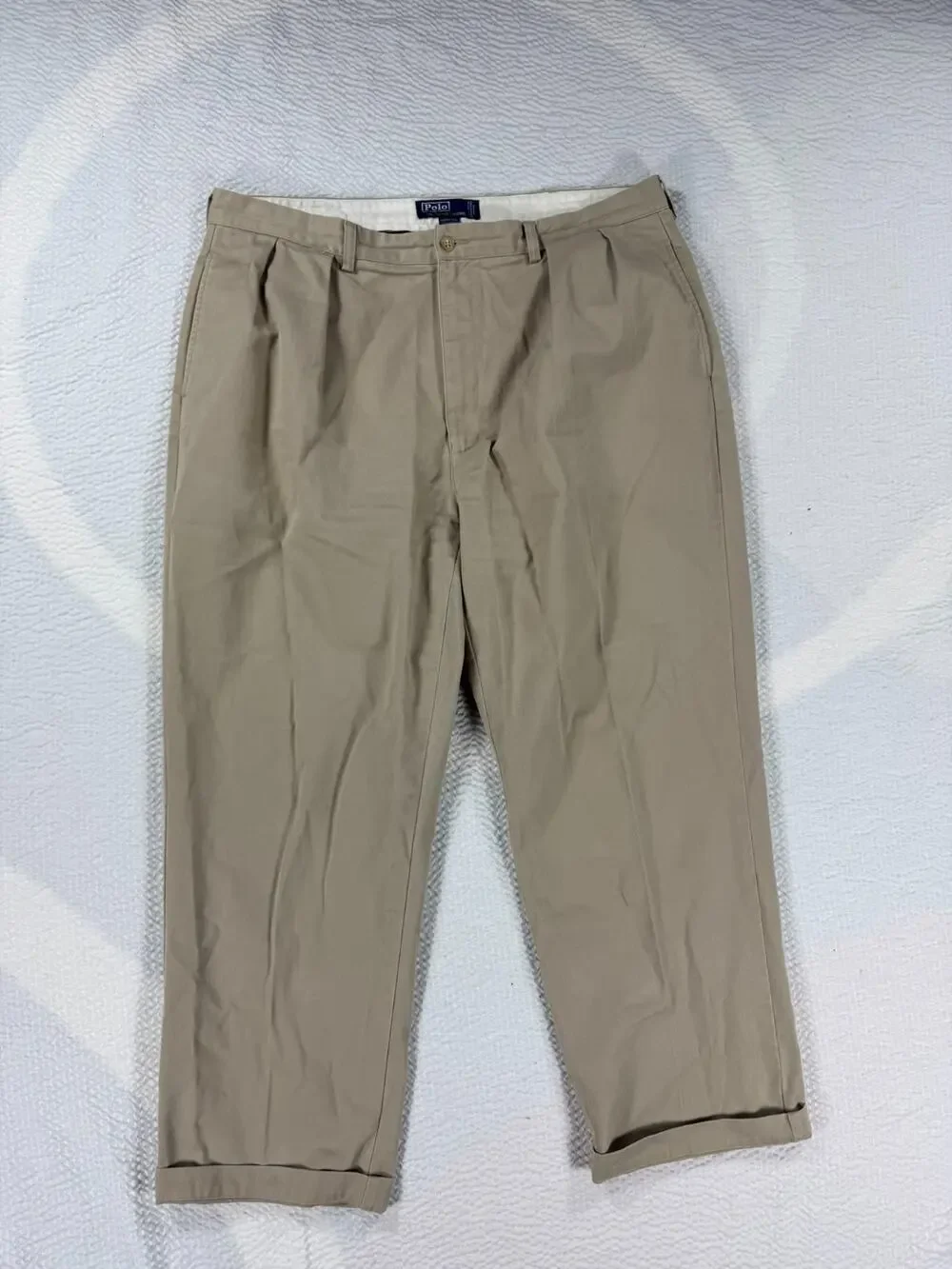 Polo Ralph Lauren Pants Mens 40x30 Andrew Pant Tan Chino Casual Cotton Preppy